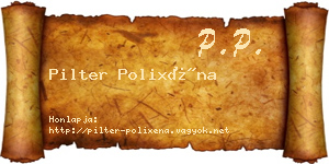 Pilter Polixéna névjegykártya